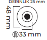 Molled 3W Ledli Sıva Altı Mini Spot MOL7039