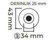 Molled 3W Ledli Sıva Altı Mini Spot MOL7040