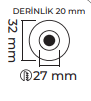 Molled 3W Ledli Sıva Altı Mini Spot MOL7036 S
