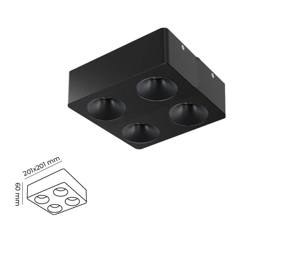 Molled 4*8W&4*12W Sıva Üstü Üçlü Led Spot Armatür MOL2427 S