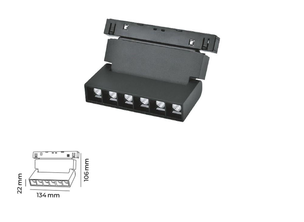 Molled 6W Hareketli Mercek Lensli Magnet Aydınlatma MOL6032