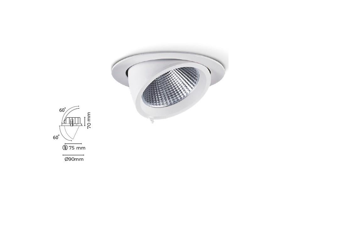 Molled 8W&12W Sıva Altı Salyangoz Led Spot Armatür MOL2068