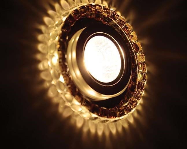 Molled Gu-10 Duylu Kenar Ledli Sıva Altı Kristal Mini Spot Armatür MOL549