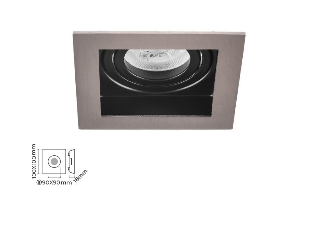 Molled Gu-10 Duylu Sıva Altı Kare Mini Spot Armatür MOL1681 SN