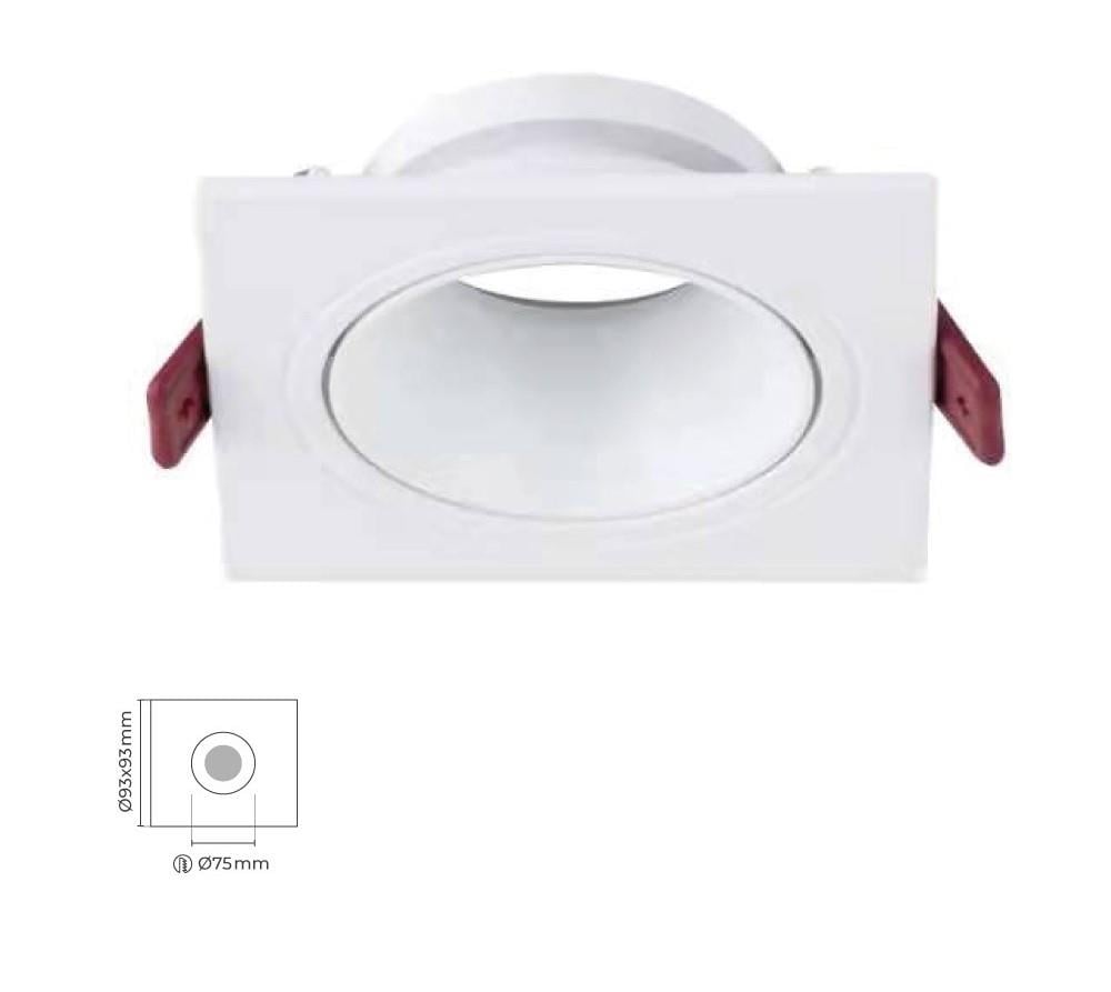 Molled Gu-10 Duylu Sıva Altı Kare Mini Spot Armatür MOL4151 B
