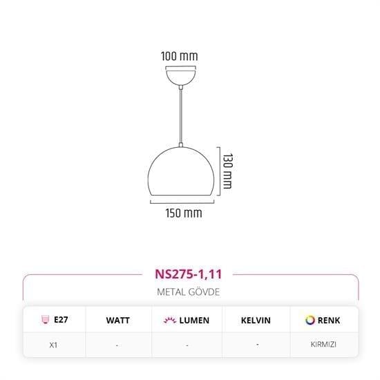 Nevo 15 Cm Tekli Top Sarkıt Kırmızı NS275-1