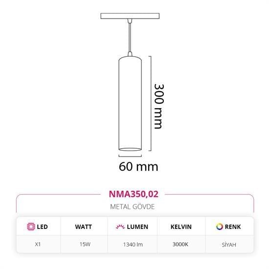 Nevo 48V Tekli Magnet Sarkıt Siyah NMA350