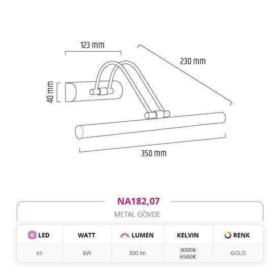 Nevo Dekoratif Gold Tablo Aplik NA182