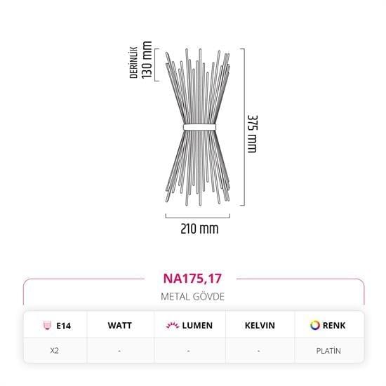 Nevo Dekoratif Kirpi Aplik Platin NA175