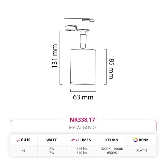 Nevo Dekoratif Ray Spot Platin NR338