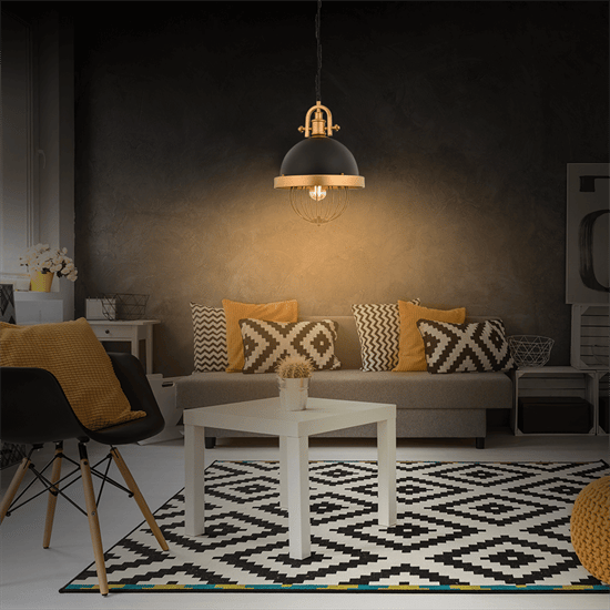 Nevo Dekoratif Tekli Sarkıt Siyah Gold NS285