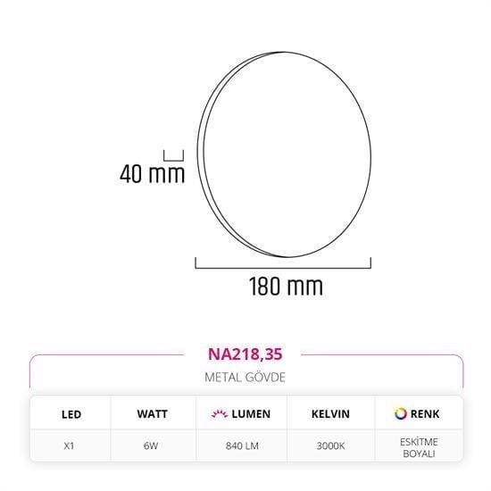 Nevo İç Mekan Aplik Eskitme Boyalı NA218