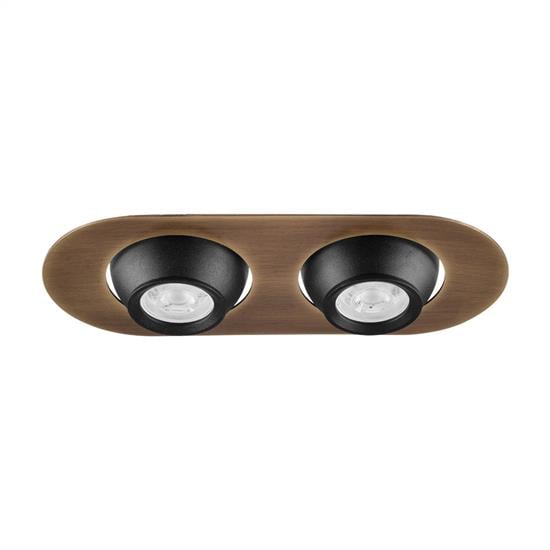 Nevo Sıva Altı İkili Led Spot Eskitme Siyah ND330-2