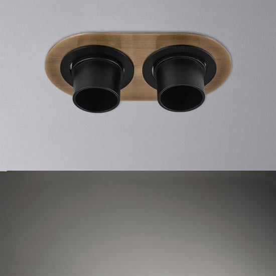 Nevo Sıva Altı İkili Led Spot Eskitme Siyah ND336-2