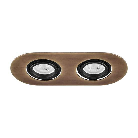 Nevo Sıva Altı İkili Led Spot Eskitme Siyah ND310-2