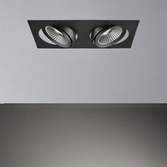 Nevo Sıva Altı İkili Led Spot Siyah ND260-2