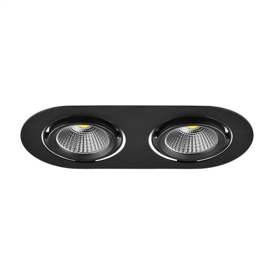 Nevo Sıva Altı İkili Led Spot Siyah ND295-2