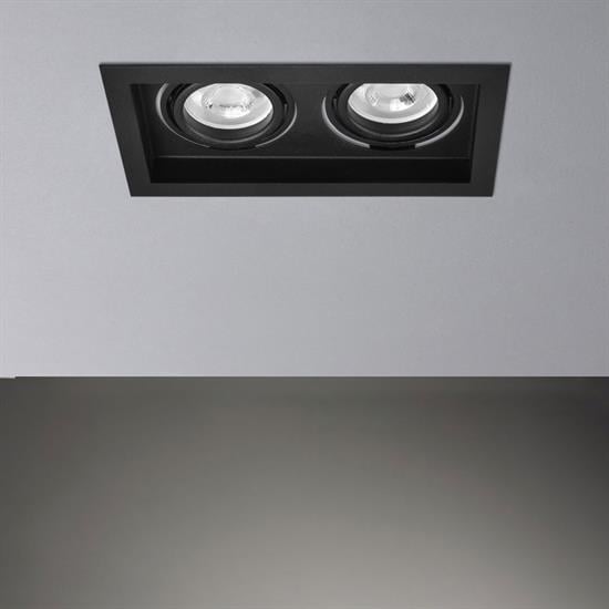 Nevo Sıva Altı İkili Led Spot Siyah ND320-2