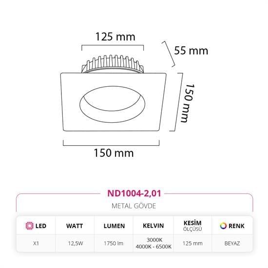 Nevo Sıva Altı Led Spot Beyaz ND1004-2