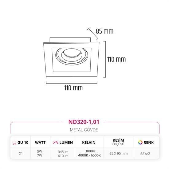 Nevo Sıva Altı Led Spot Beyaz ND320-1