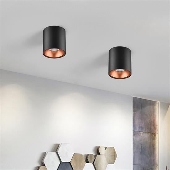 Nevo Sıva Üstü Led Spot Siyah Bakır NS238