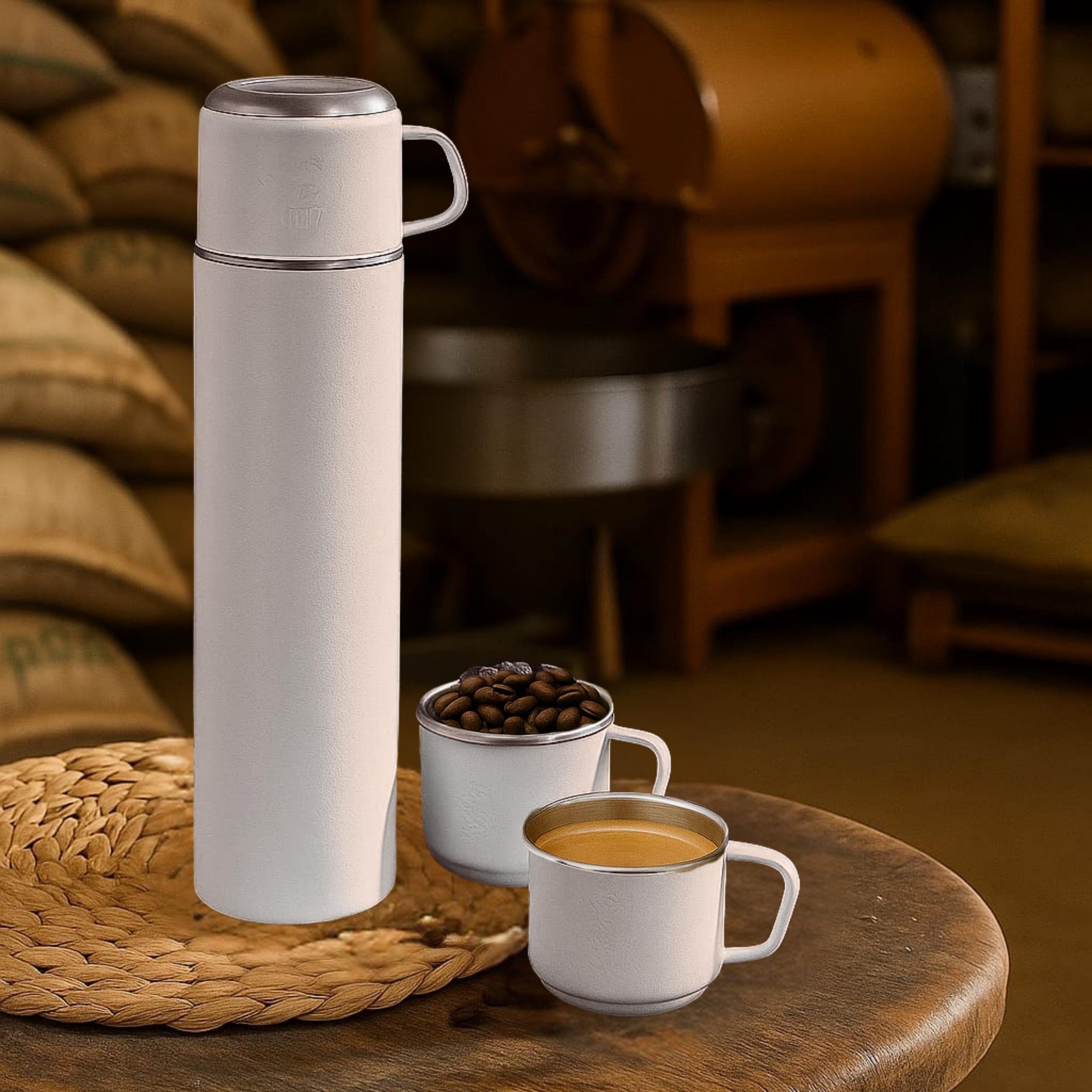 500 ML  ÇELİK BARDAKLI MATARA SETİ