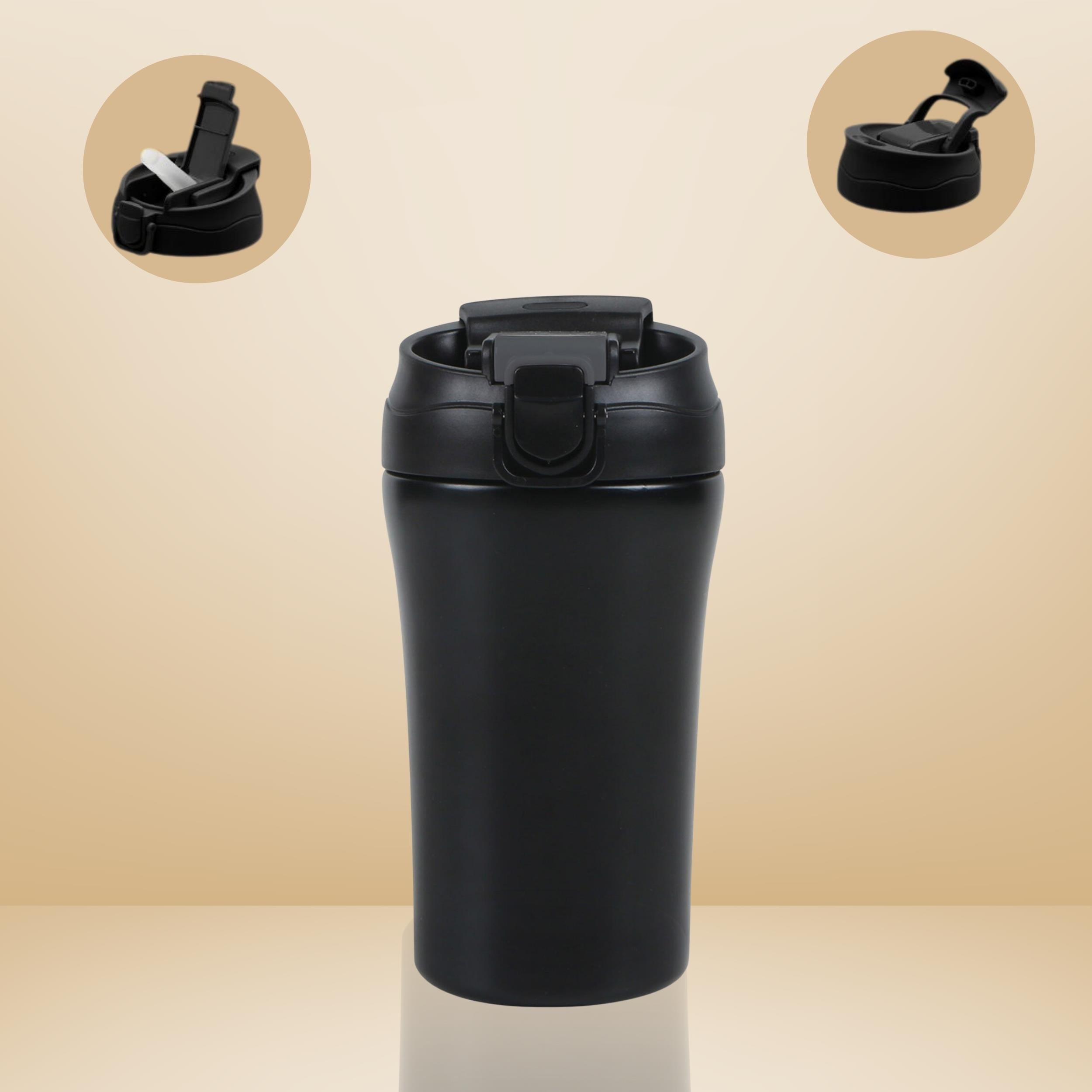 Paslanmaz Çelik Bardak Mug Termos 380 ml  Çift Katmanlı, Sızdırmaz Kapaklı