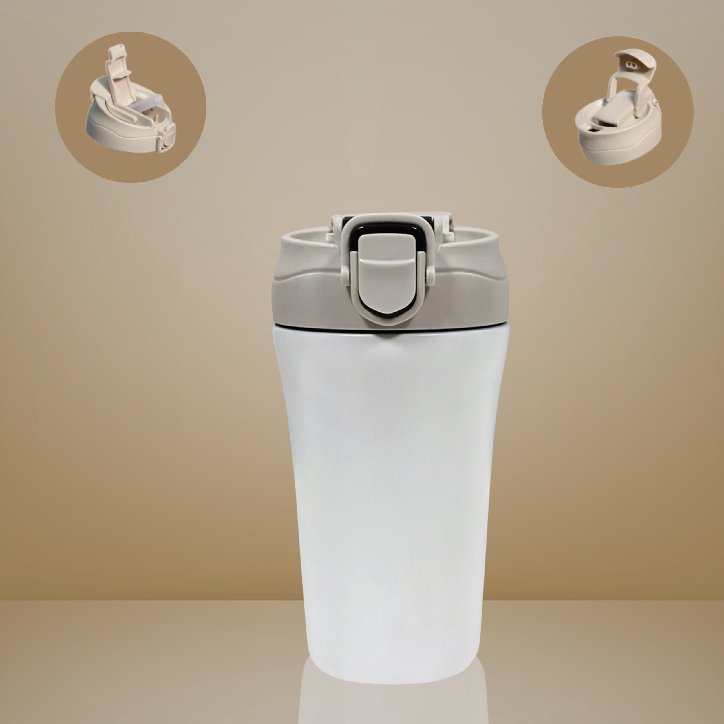Paslanmaz Çelik Bardak Mug Termos 380 ml  Çift Katmanlı, Sızdırmaz Kapaklı