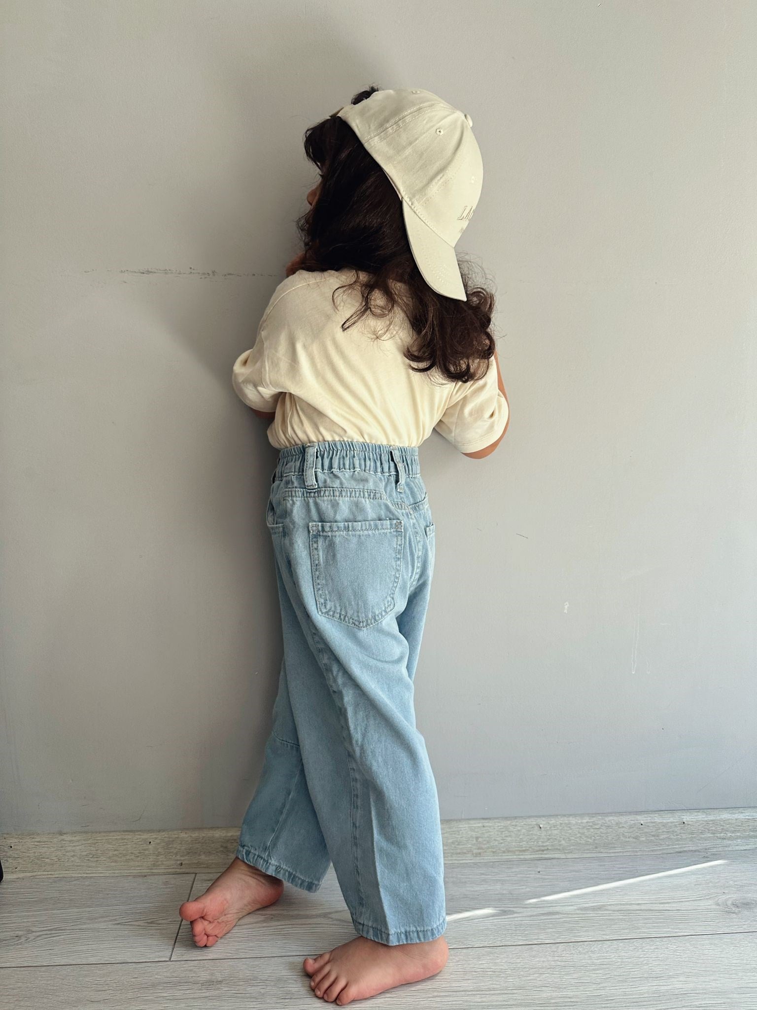 Açık Mavi Unısex İnce Denim Pantolon
