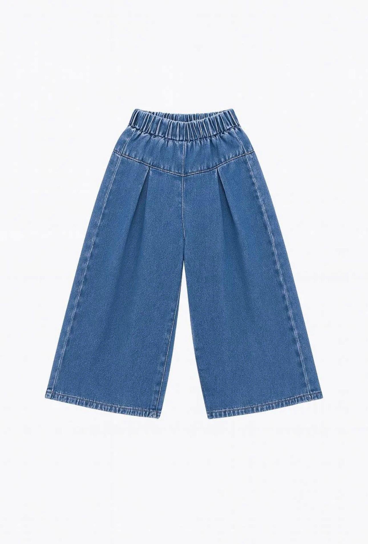 Beli Lastikli Wide Leg Denim