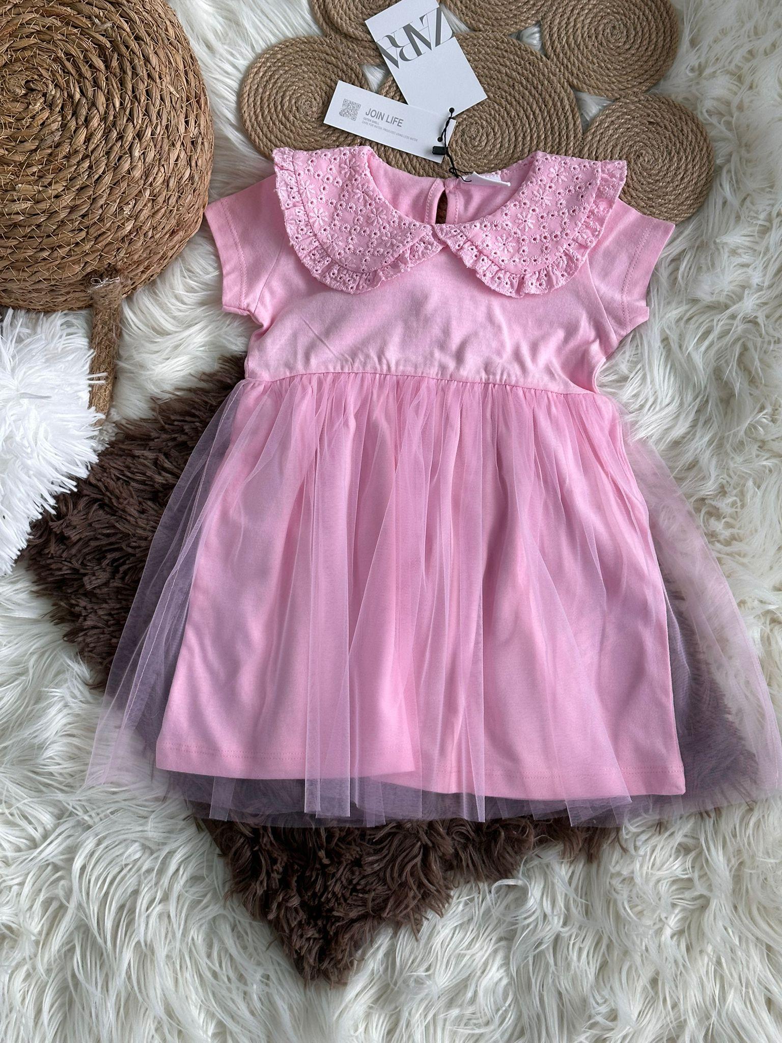 Pembe Tütülü Elbise