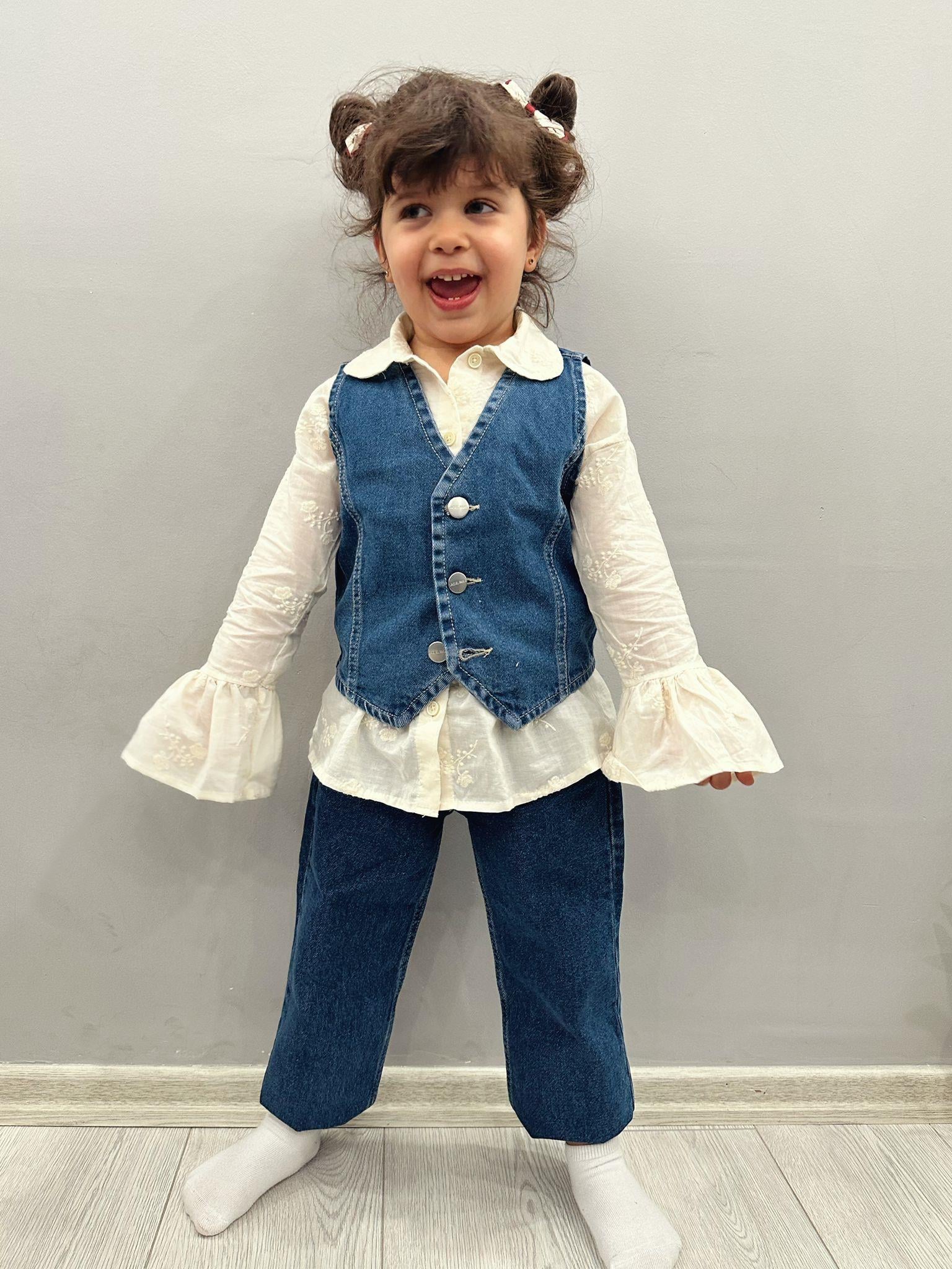 Yelek Gömlek Pantolon Set