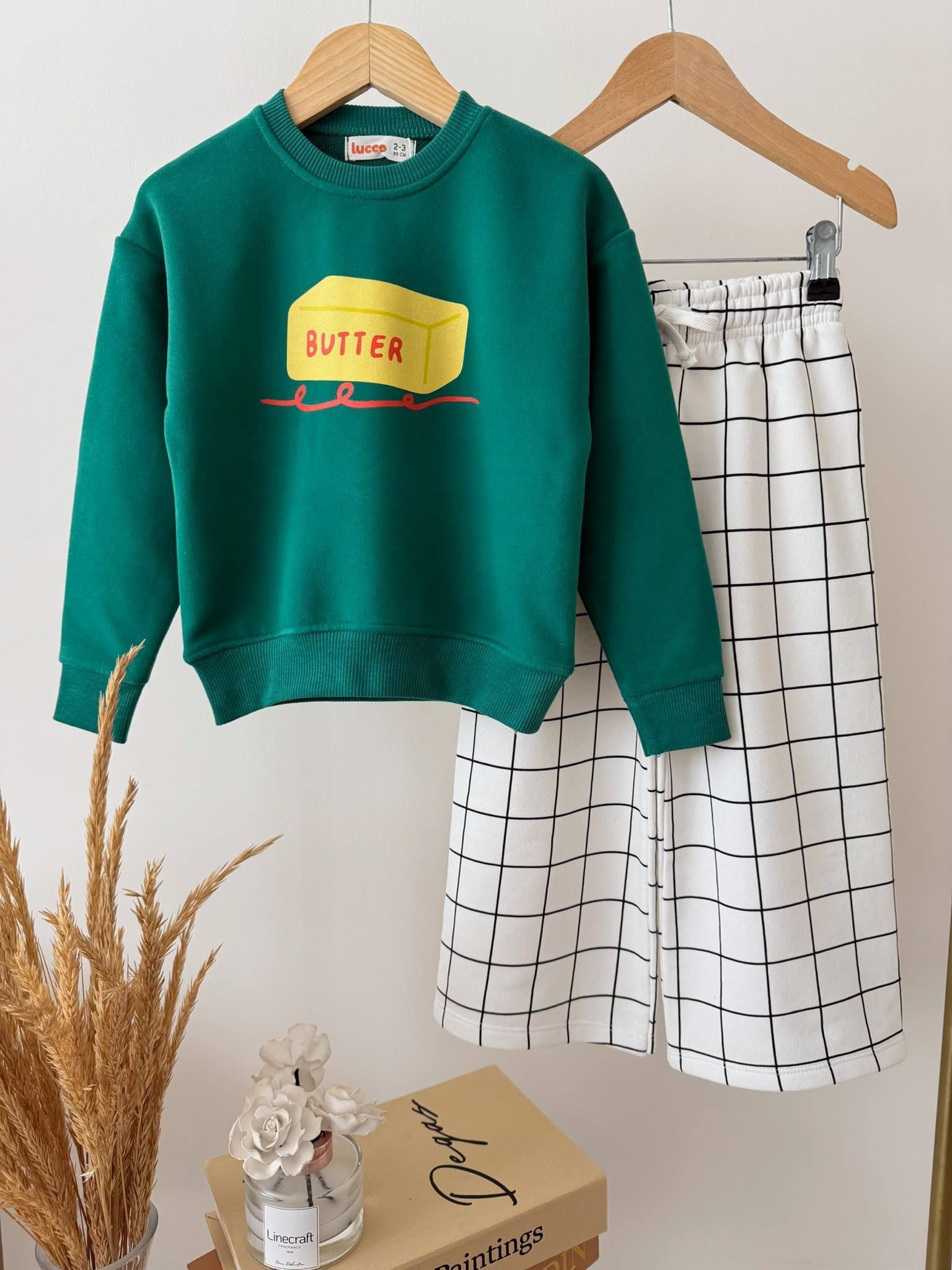 Yeşil Altı Kareli Unisex Takım