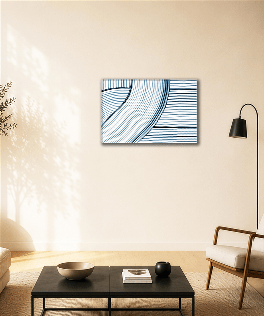 Dekoratif Minimal Soyut | Yağlı Boya Dokulu Soyut Tablo - Soyut Tablo Duvar Tablosu | TablomGelsin