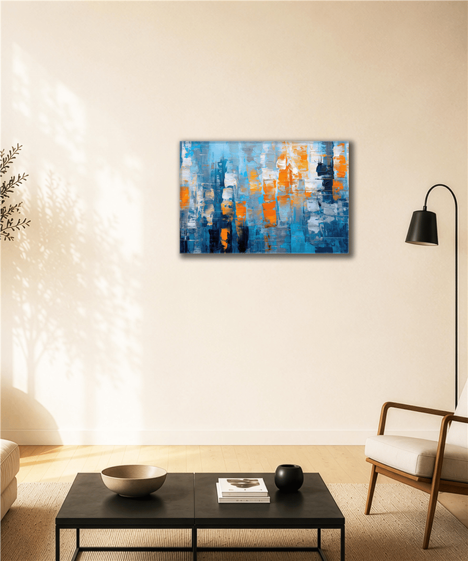 Multi Layered Abstract | Yağlı Boya Dokulu Soyut Tablo - Soyut Tablo Duvar Tablosu | TablomGelsin
