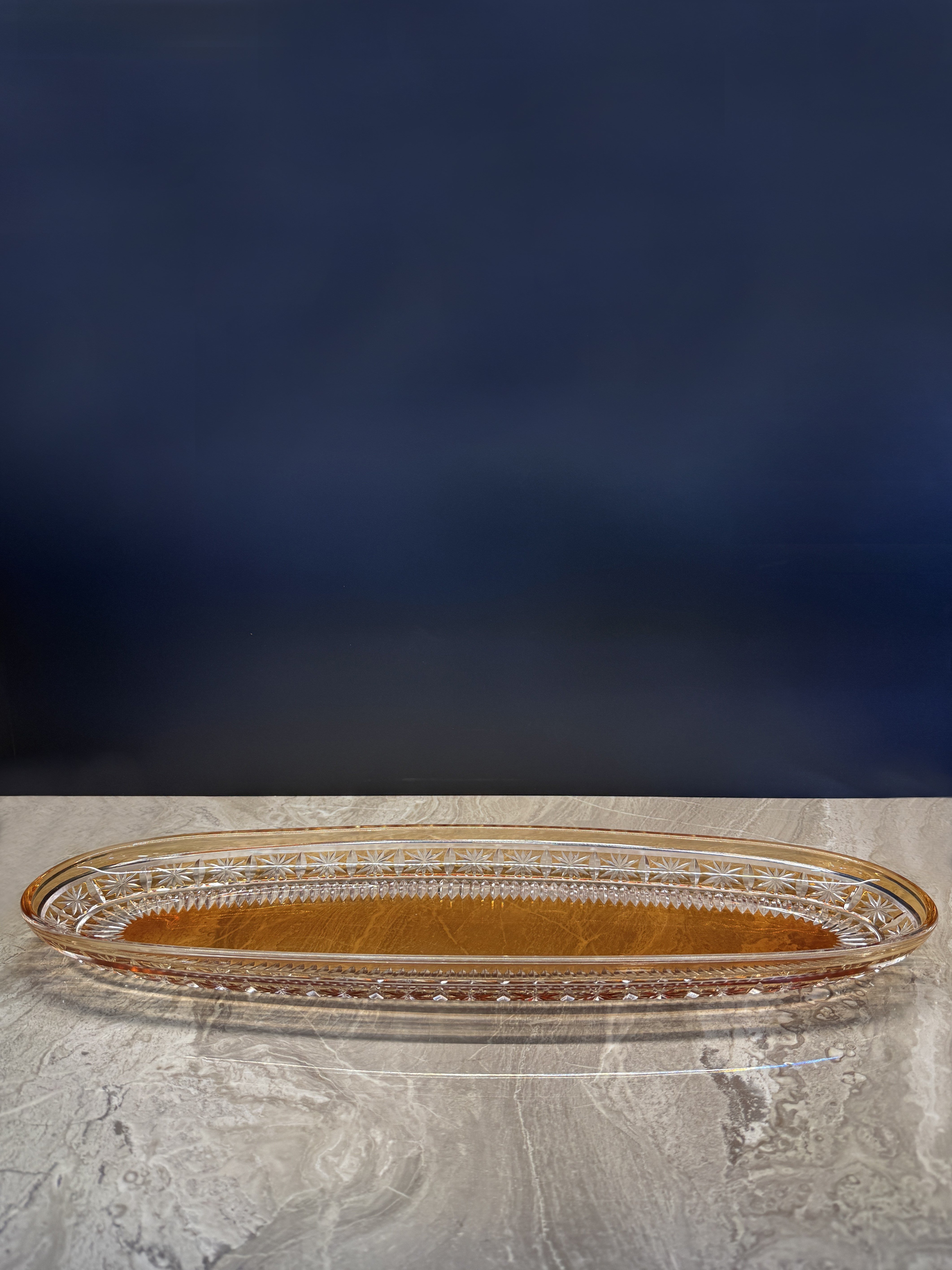KAYIK TABAK 50CM ORİON DEKOR AMBER AYAKSIZ