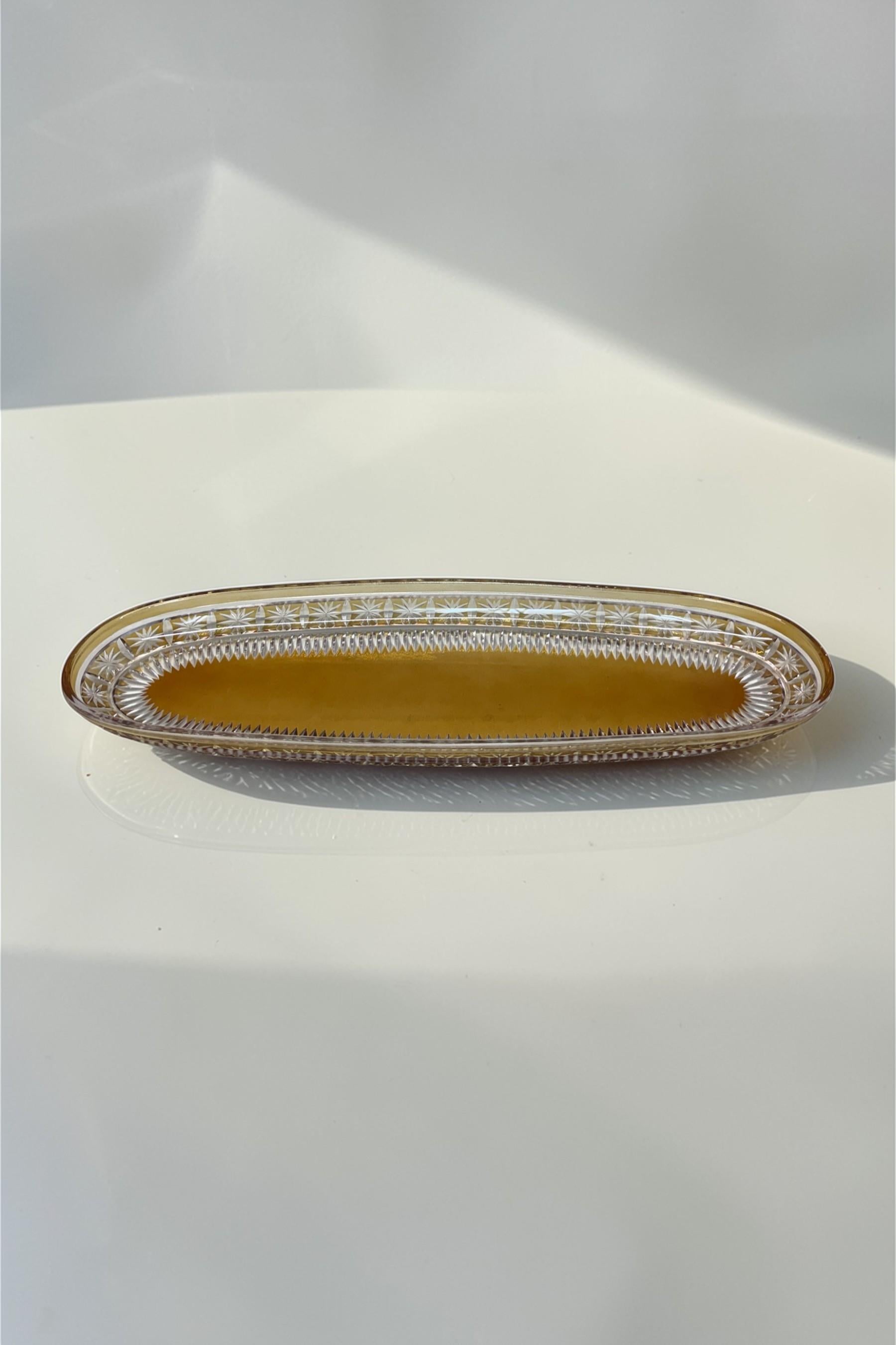 KAYIK TABAK 50CM ORİON DEKOR AMBER AYAKSIZ