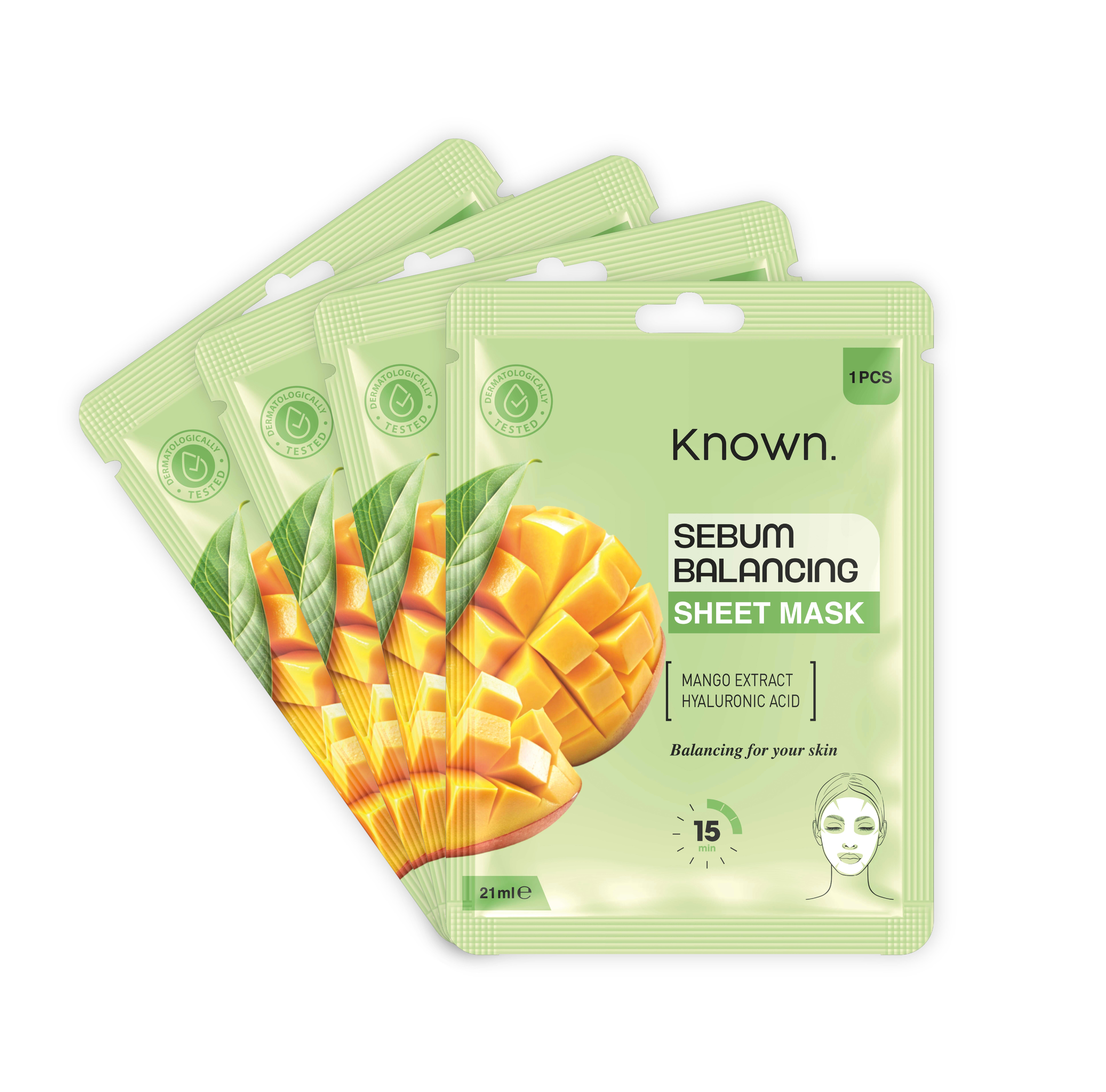 Known Sebum Dengeleyici Yüz Maskesi (4Adet)