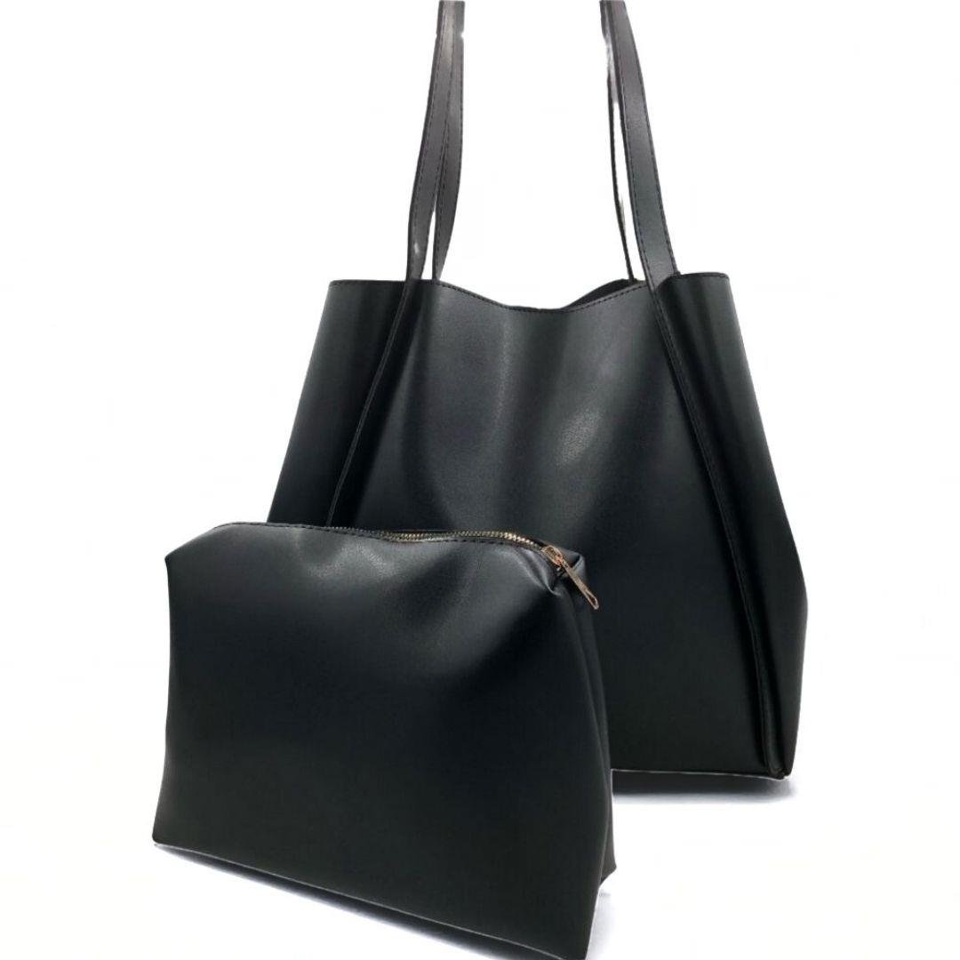  Siyah Yavru Çantalı Büyük Londra Omuz Çantası Seti