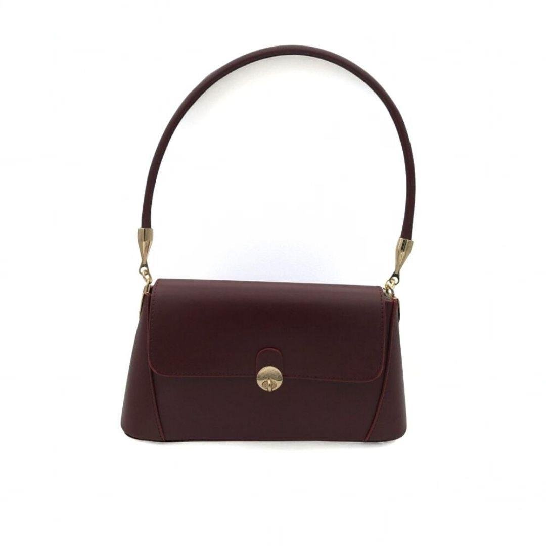 Bordo Gold Kilit Detaylı Meri El Çantası