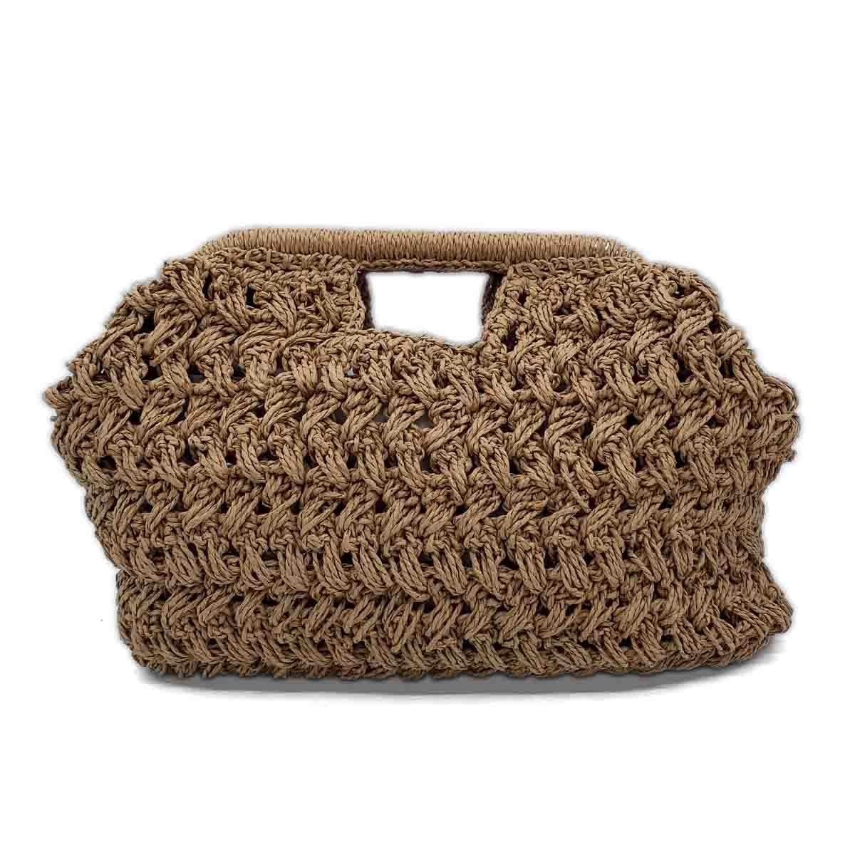 El İşi Hasır El Çantası Küçük Boy
