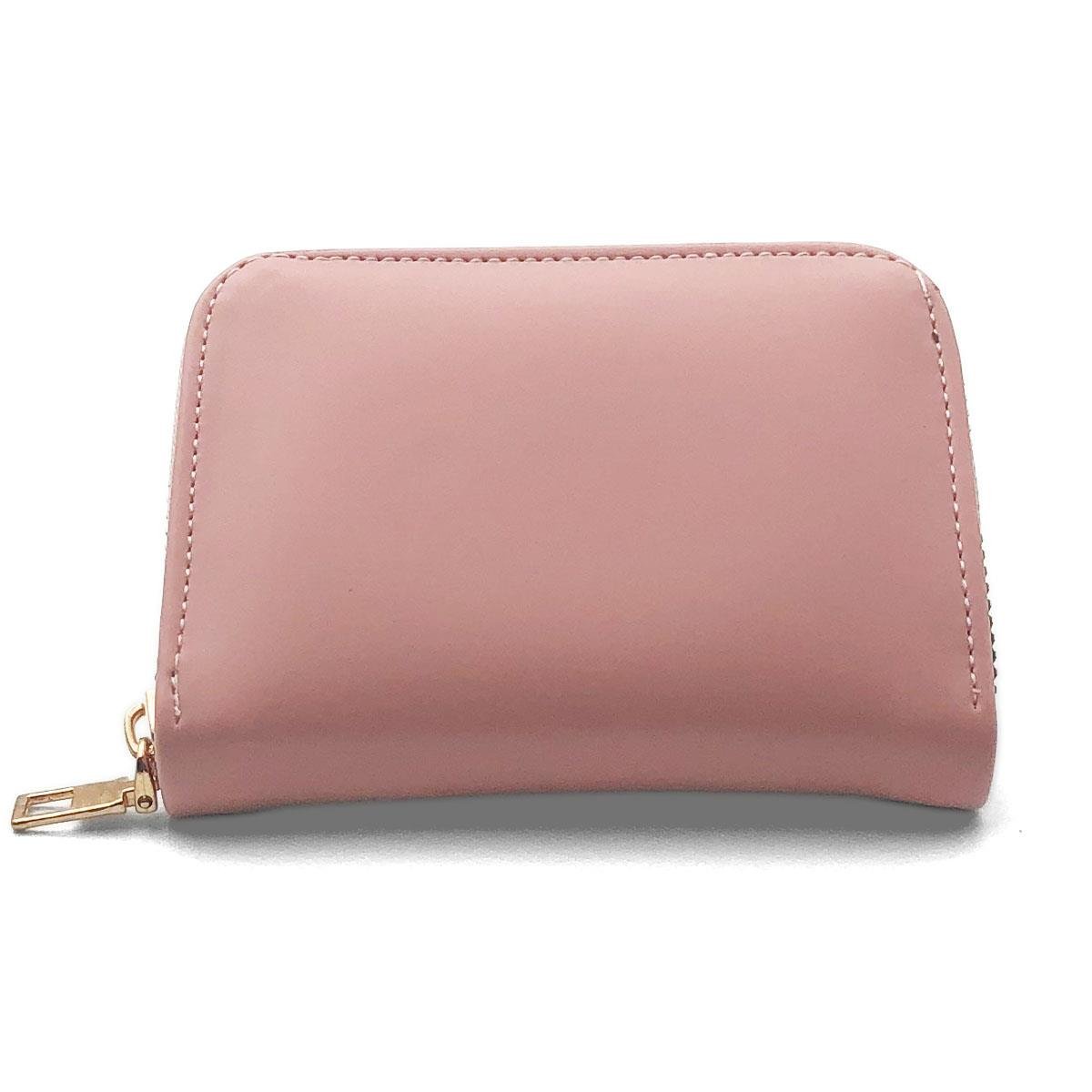 Fermuarlı Pembe Mini Cüzdan