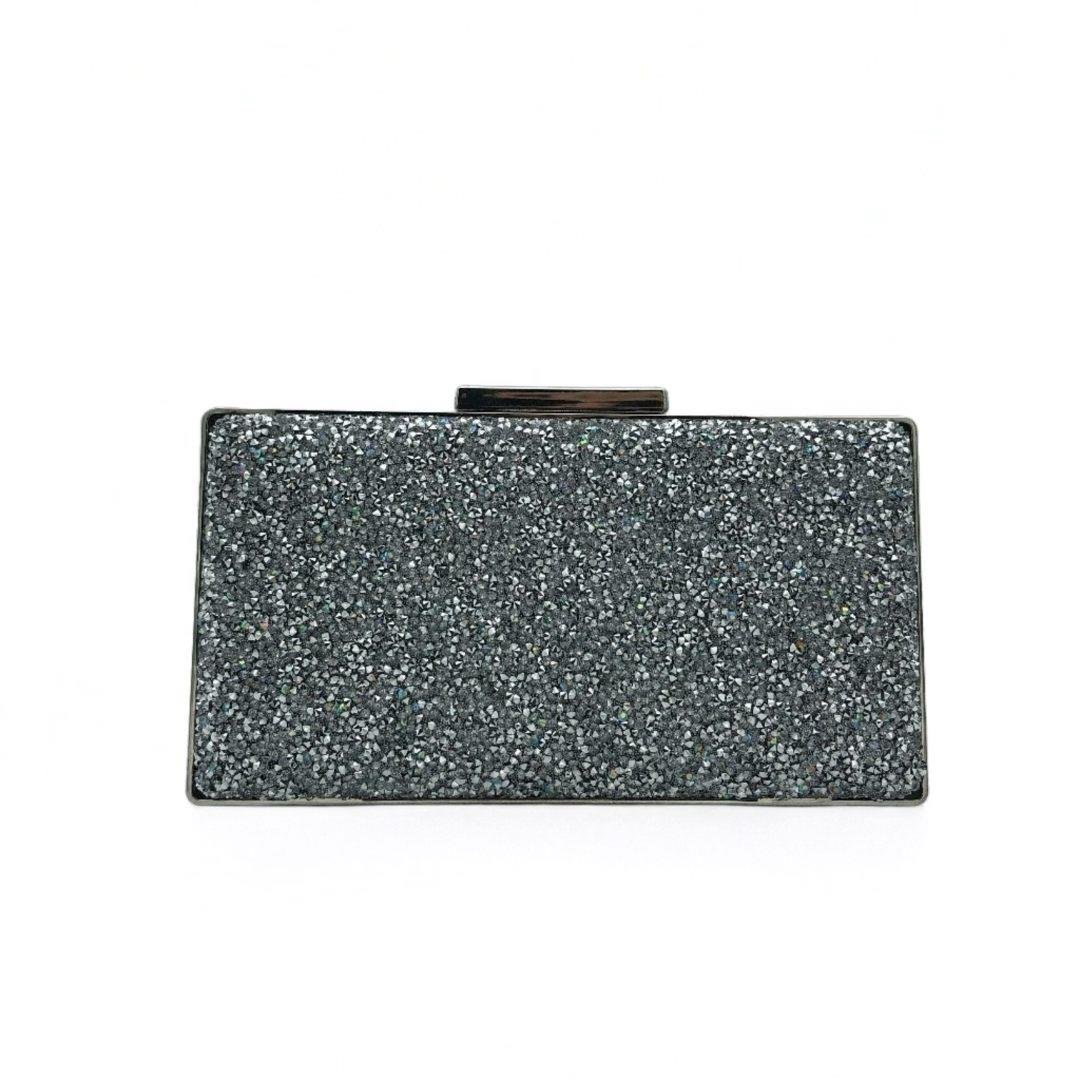 Gümüş Küçük Taşlı Pırıltı Abiye Çanta