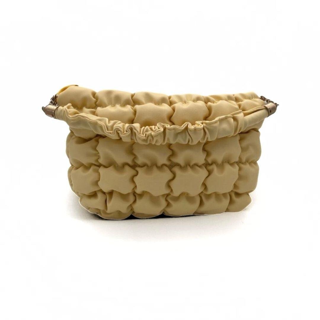 Pofuduk Sarı Zincir Askılı Kadın Çanta