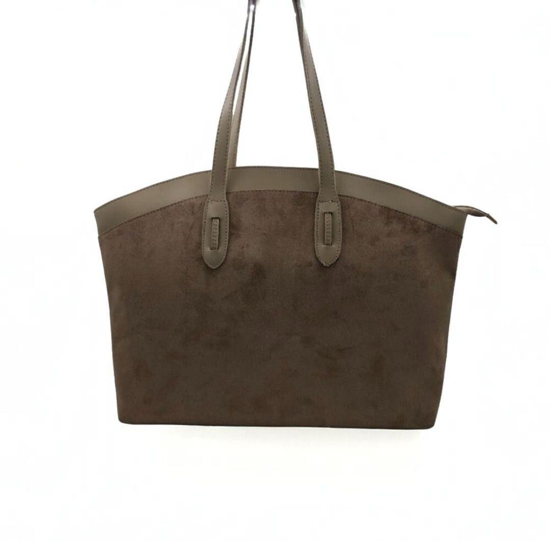 Vizon Süet Deri Detaylı Omuz Çantası