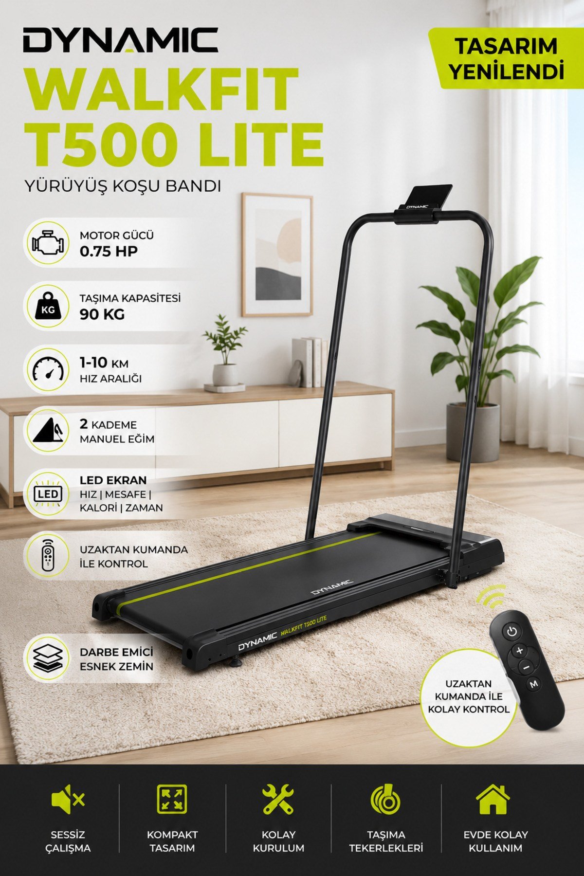 T500 Katlanabilir Koşu Yürüyüş Bandı