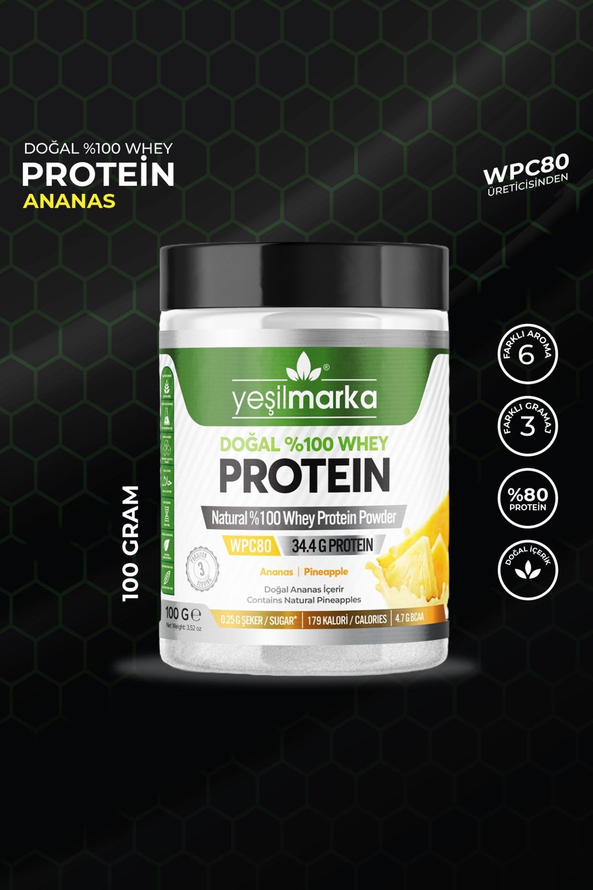 Whey Protein Tozu - Ananas 100 g