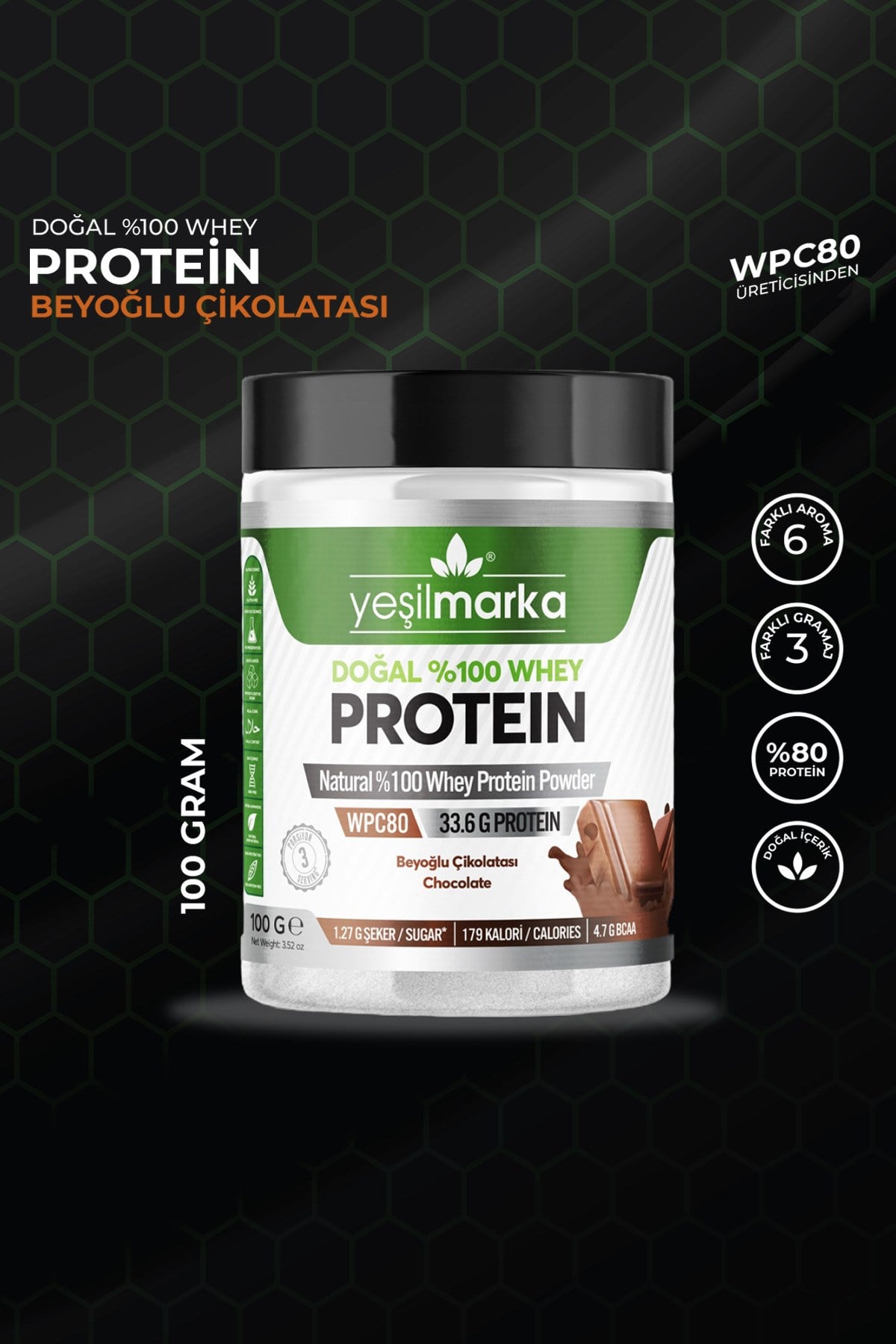 Whey Protein Tozu - Beyoğlu Çikolatası 100 g