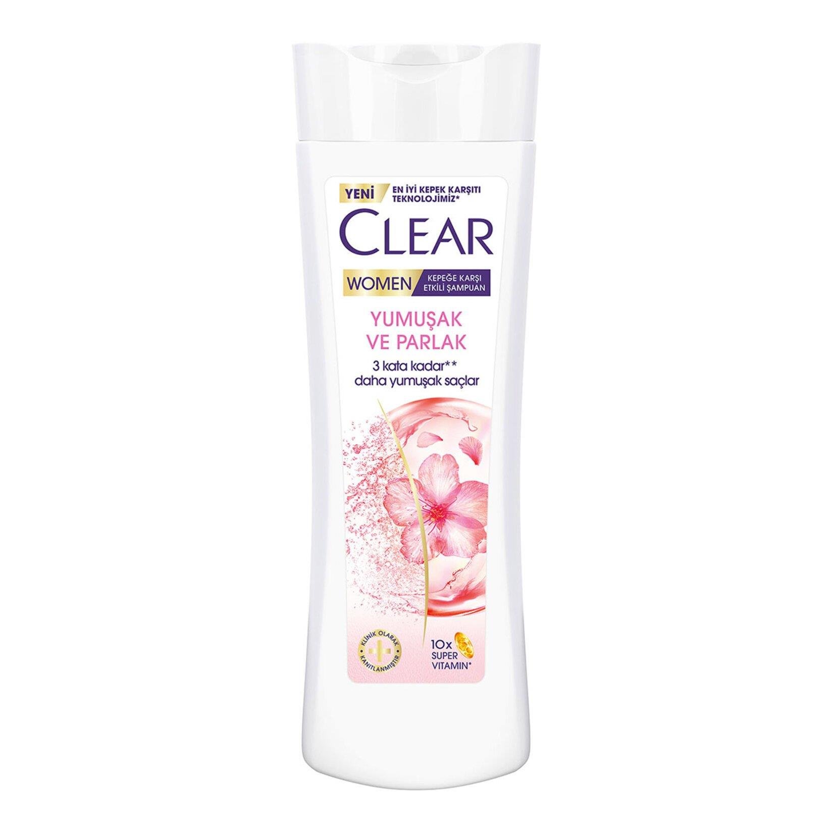 Clear Women Kepeğe Karşı Etkili Şampuan Yumuşak Parlak Kiraz Çiçeği Esansı & Keratin 350 ml