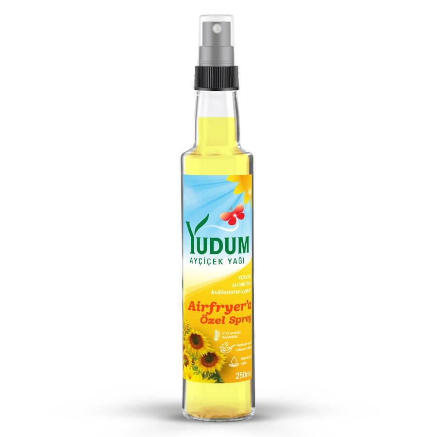YUDUM AİRFRYER'A ÖZEL SPREY AYÇİÇEK YAĞI 250ML CAM ŞİŞE